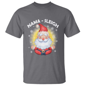 Christmas Yoga T Shirt Nama Sleigh Cute Santa TS09 Charcoal Print Your Wear