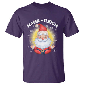Christmas Yoga T Shirt Nama Sleigh Cute Santa TS09 Purple Print Your Wear