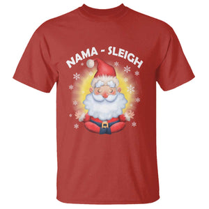 Christmas Yoga T Shirt Nama Sleigh Cute Santa TS09 Red Print Your Wear