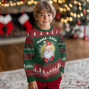Xmas Yoga Ugly Christmas Sweater Nama Sleigh Cute Santa TS09 Christmas Print Your Wear