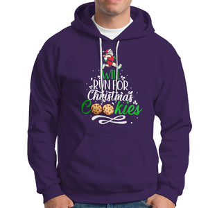 Will Run For Christmas Cookies Santa Running Race Hoodie TS09 Purple Printyourwear
