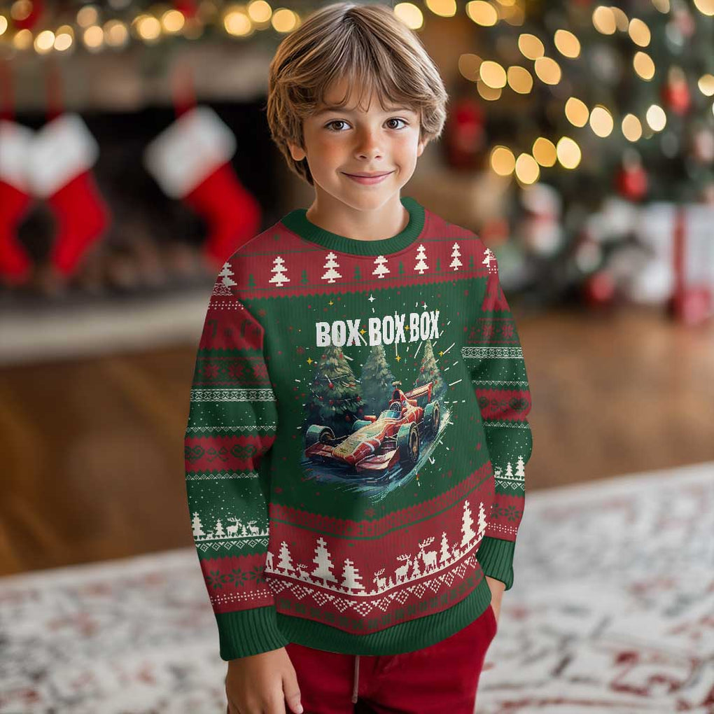 Xmas Car Racing Ugly Christmas Sweater Box Box Box Xmas Tree Colorful Light TS09 Christmas Print Your Wear