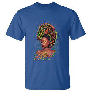 God Says I Am Melanin Strong Unique Black Women T Shirt TS09 Royal Blue Printyourwear