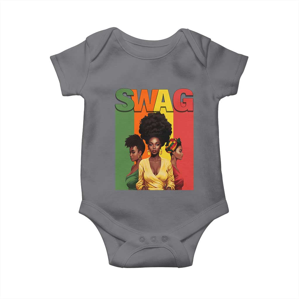 Black History Month Swag Melanin Queen Baby Onesie TS09 Charcoal Print Your Wear
