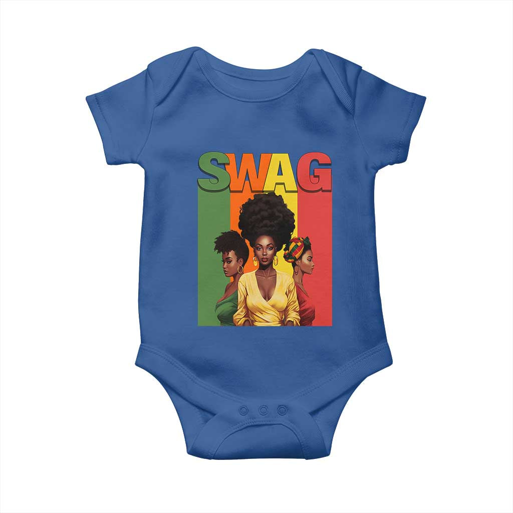 Black History Month Swag Melanin Queen Baby Onesie TS09 Royal Blue Print Your Wear