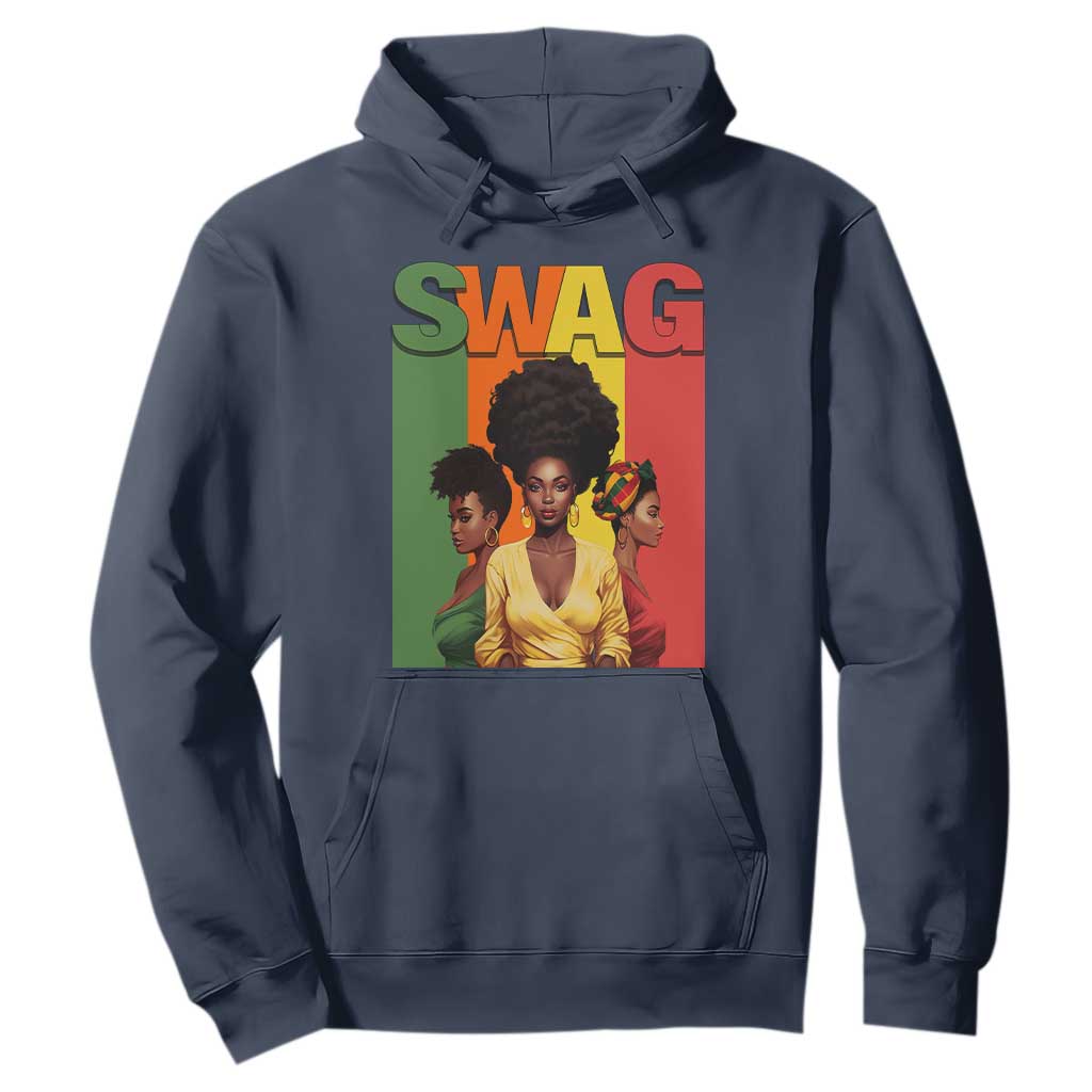 Black History Month Swag Melanin Queen Hoodie TS09 Navy Printyourwear