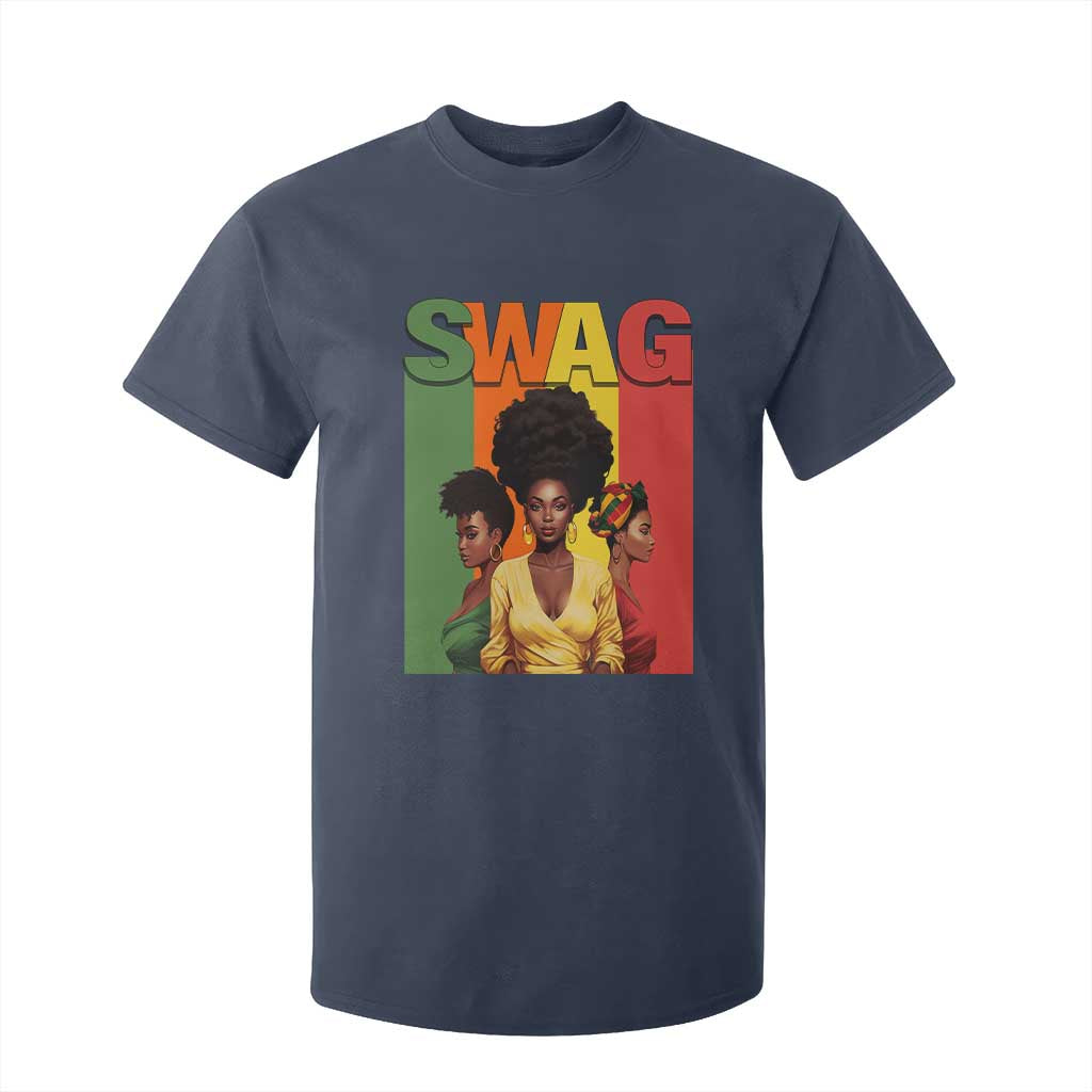 Black History Month Swag Melanin Queen T Shirt For Kid TS09 Navy Print Your Wear