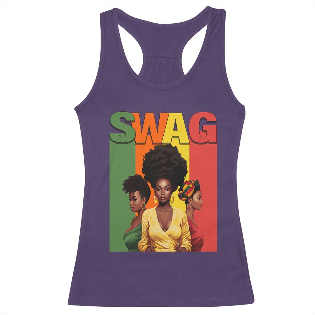 Black History Month Swag Melanin Queen Racerback Tank Top TS09 Purple Print Your Wear