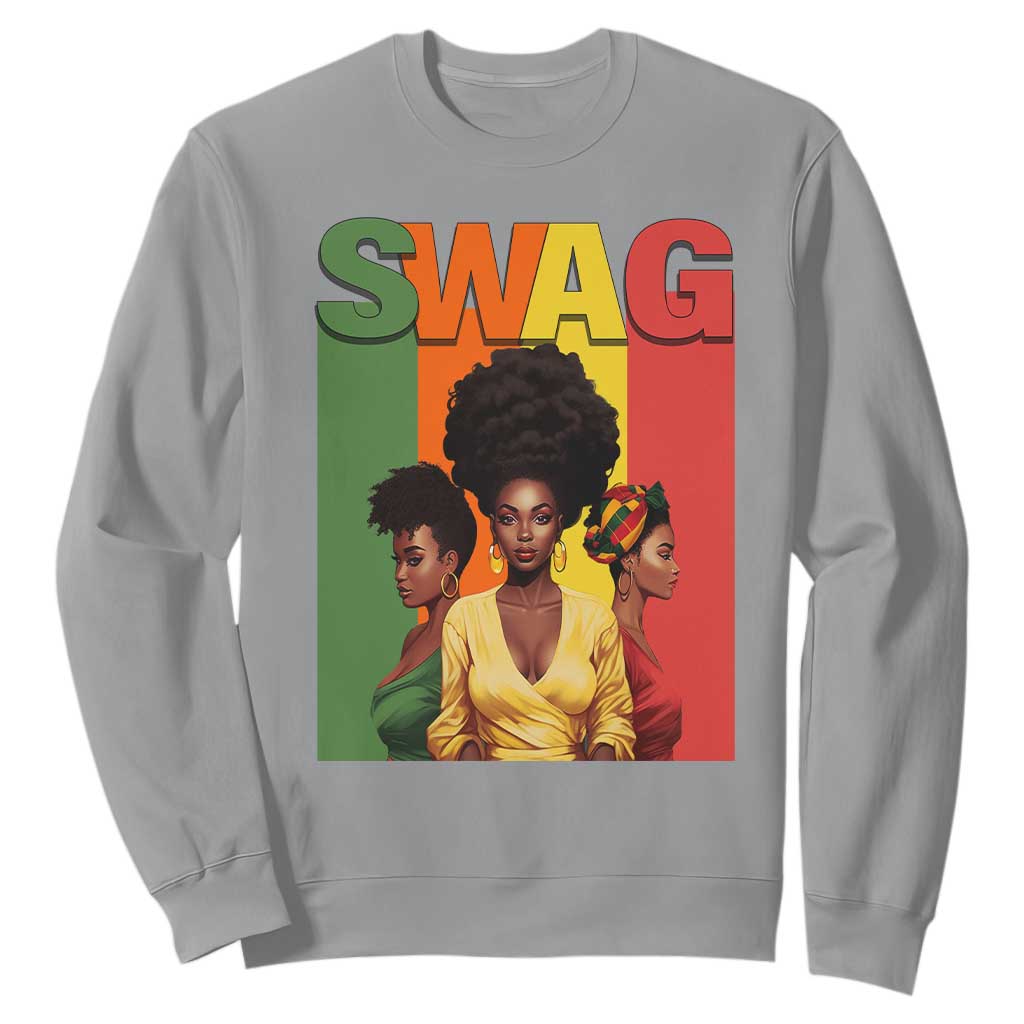 Black History Month Swag Melanin Queen Sweatshirt TS09 Sport Gray Printyourwear
