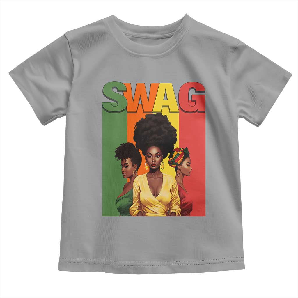 Black History Month Swag Melanin Queen Toddler T Shirt TS09 Sport Gray Print Your Wear