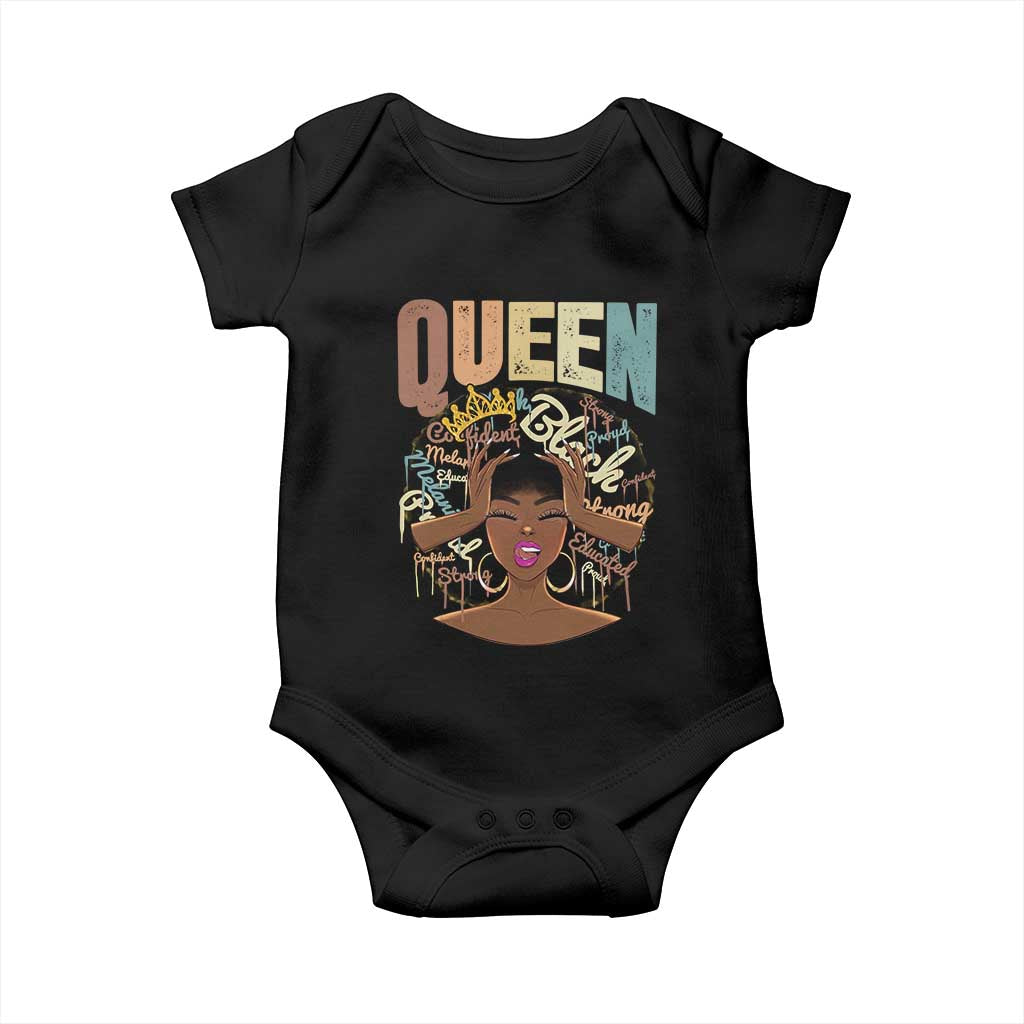 African Americans Teacher Baby Onesie Educated Strong Black Queen Women TS09 Black Print Your Wear