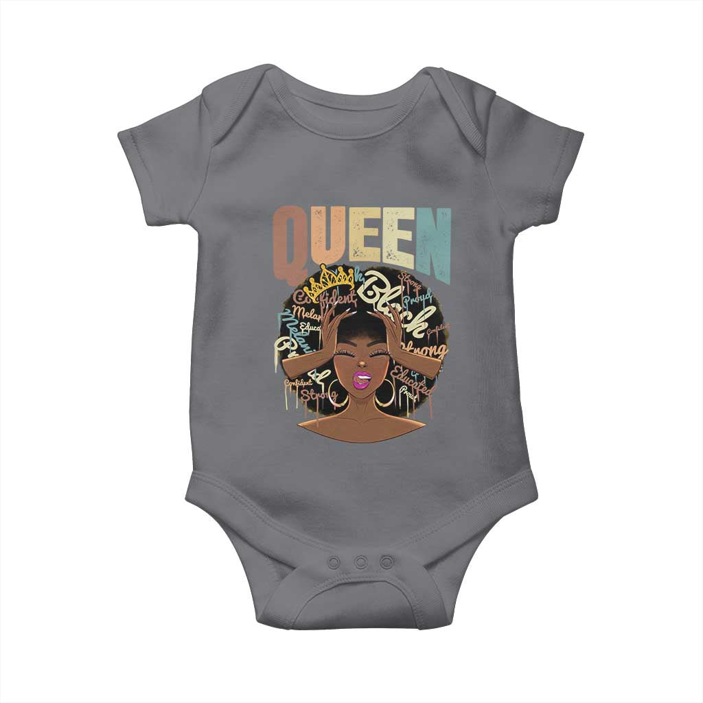 African Americans Teacher Baby Onesie Educated Strong Black Queen Women TS09 Charcoal Print Your Wear