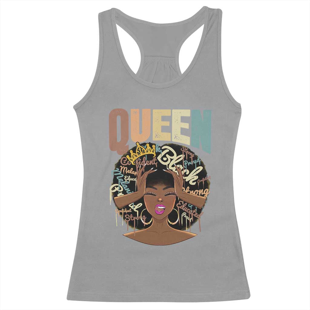 African Americans Teacher Racerback Tank Top Educated Strong Black Queen Women TS09 Sport Gray Print Your Wear