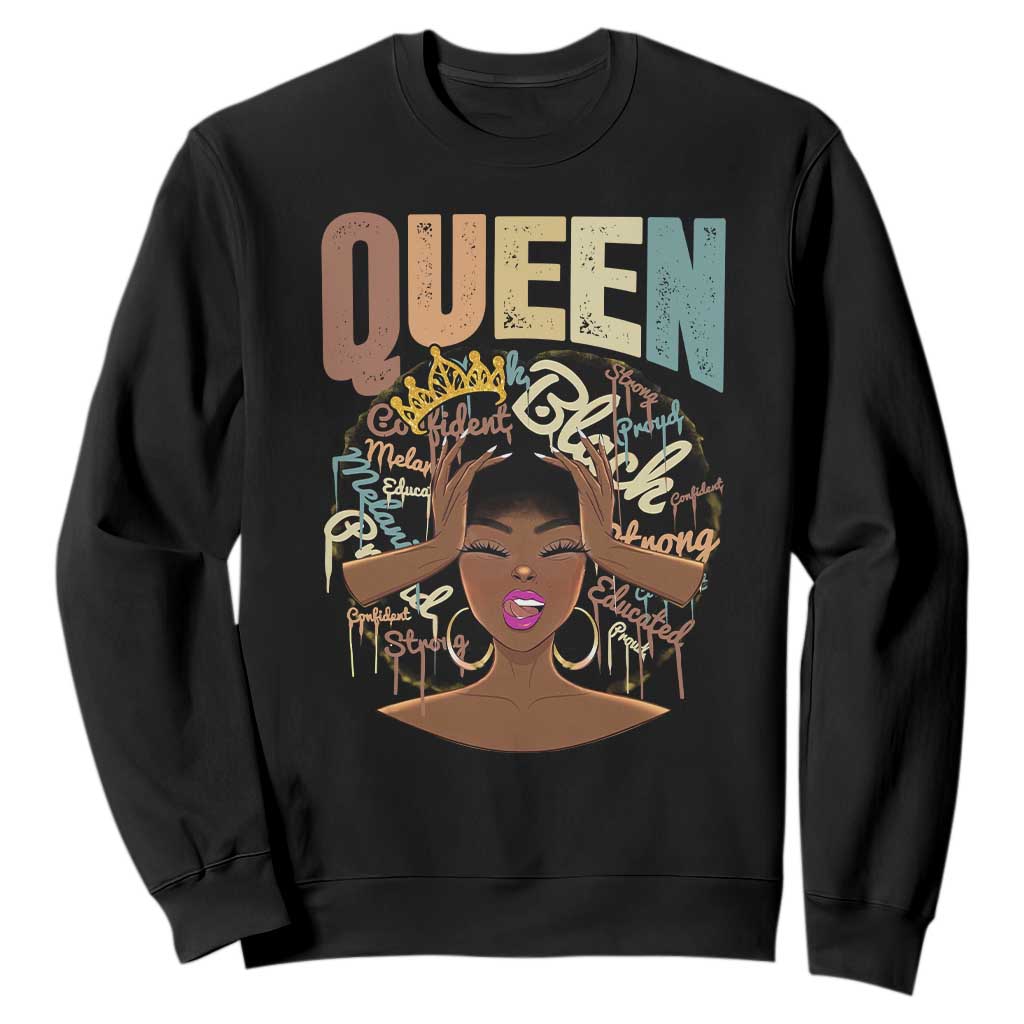 Educated Strong Black Queen African Americans Sweatshirt TS09 Black Printyourwear