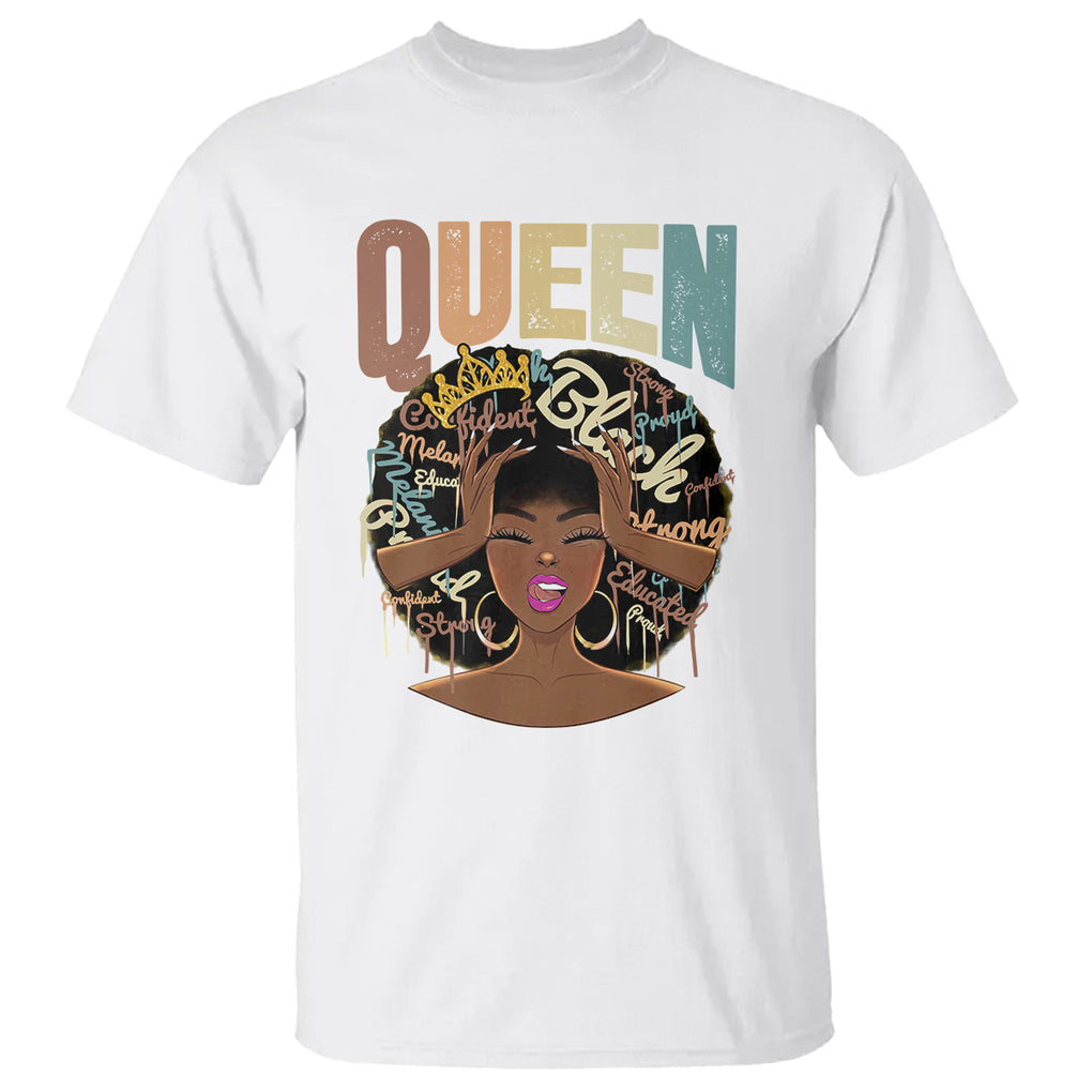 Educated Strong Black Queen African Americans T Shirt TS09 White Printyourwear
