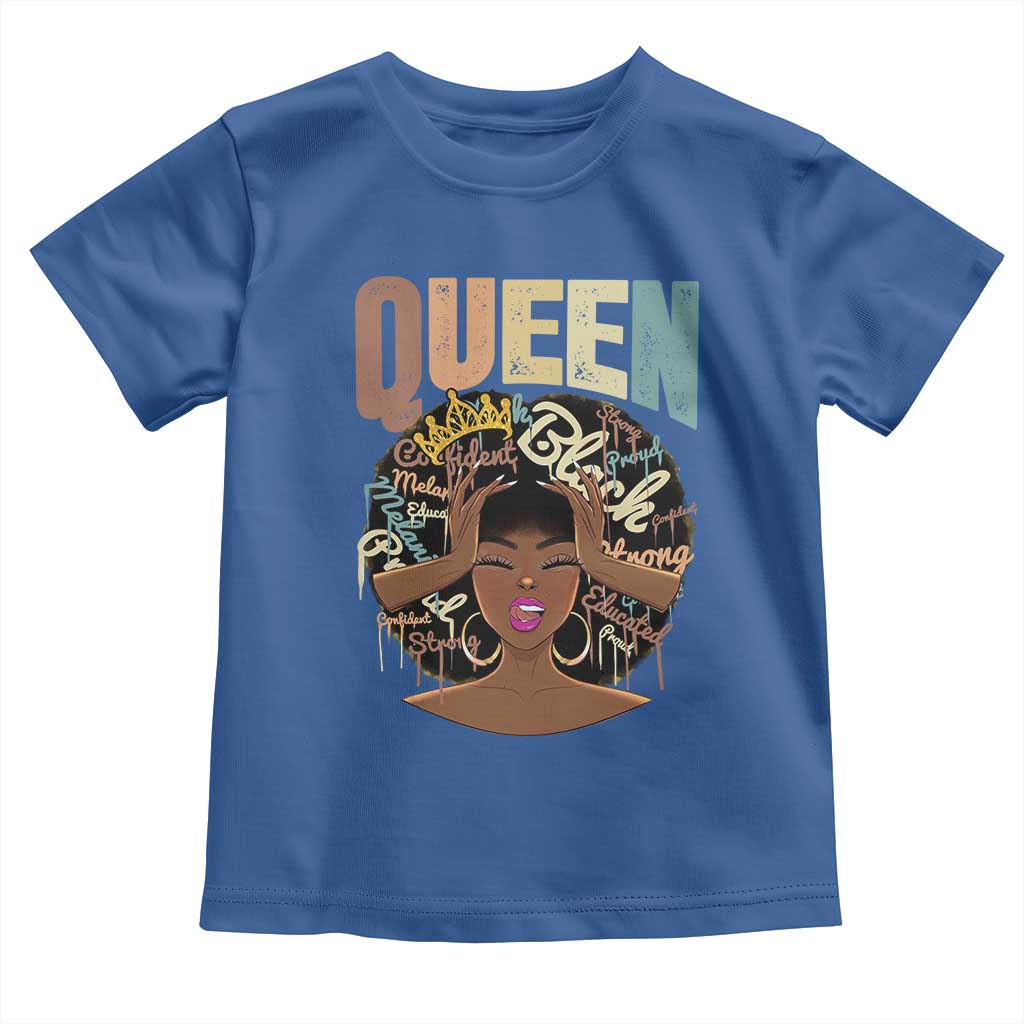 African Americans Teacher Toddler T Shirt Educated Strong Black Queen Women TS09 Royal Blue Print Your Wear