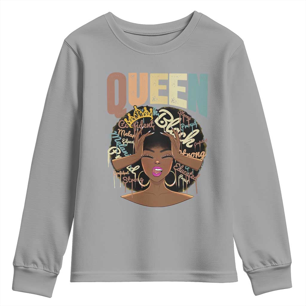 African Americans Teacher Youth Sweatshirt Educated Strong Black Queen Women TS09 Sport Gray Print Your Wear