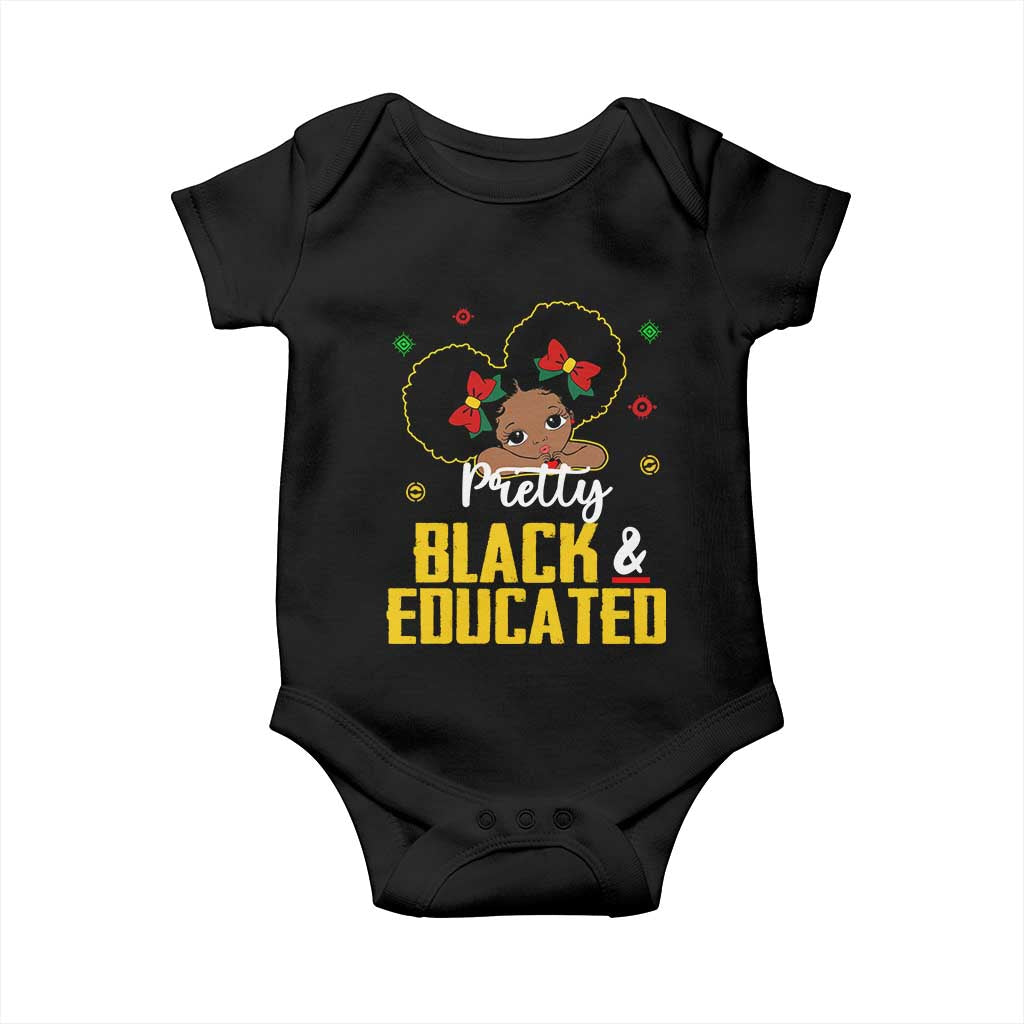 Black Pride Baby Onesie I Am The Strong African Queen Girl Pretty Black And Educated TS09 Black Print Your Wear