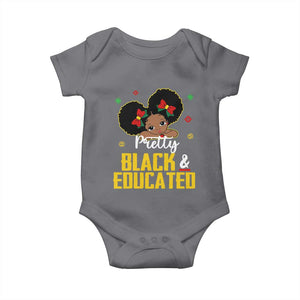 Black Pride Baby Onesie I Am The Strong African Queen Girl Pretty Black And Educated TS09 Charcoal Print Your Wear
