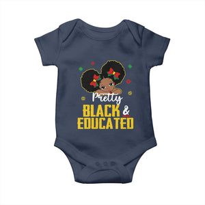 Black Pride Baby Onesie I Am The Strong African Queen Girl Pretty Black And Educated TS09 Navy Print Your Wear