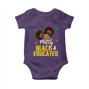Black Pride Baby Onesie I Am The Strong African Queen Girl Pretty Black And Educated TS09 Purple Print Your Wear
