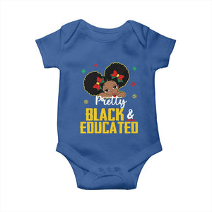 Black Pride Baby Onesie I Am The Strong African Queen Girl Pretty Black And Educated TS09 Royal Blue Print Your Wear