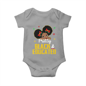 Black Pride Baby Onesie I Am The Strong African Queen Girl Pretty Black And Educated TS09 Sport Gray Print Your Wear