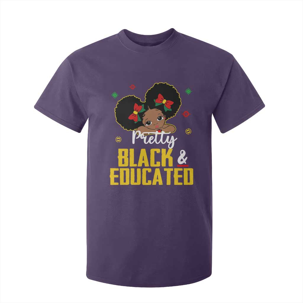 Black Pride T Shirt For Kid I Am The Strong African Queen Girl Pretty Black And Educated TS09 Purple Print Your Wear