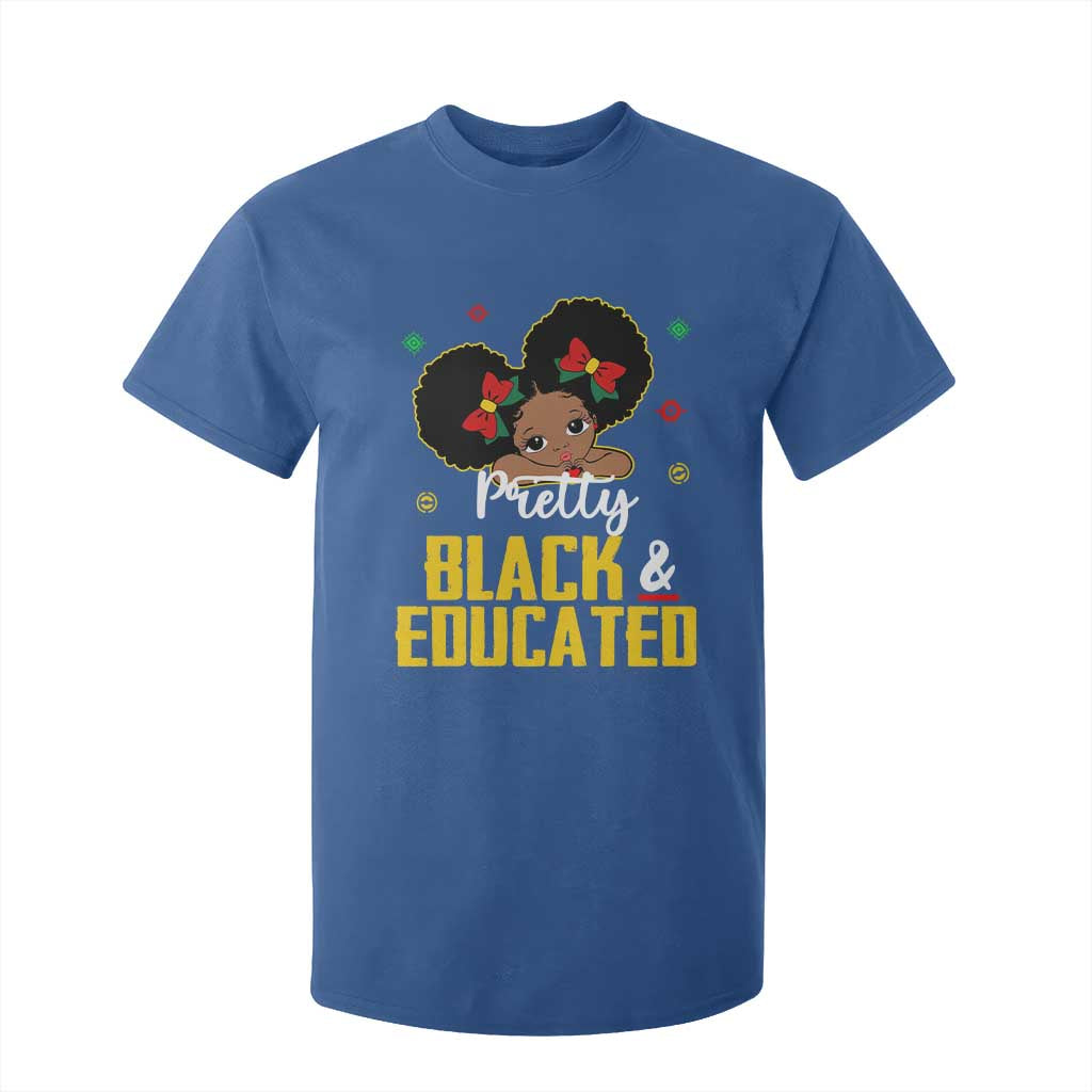 Black Pride T Shirt For Kid I Am The Strong African Queen Girl Pretty Black And Educated TS09 Royal Blue Print Your Wear