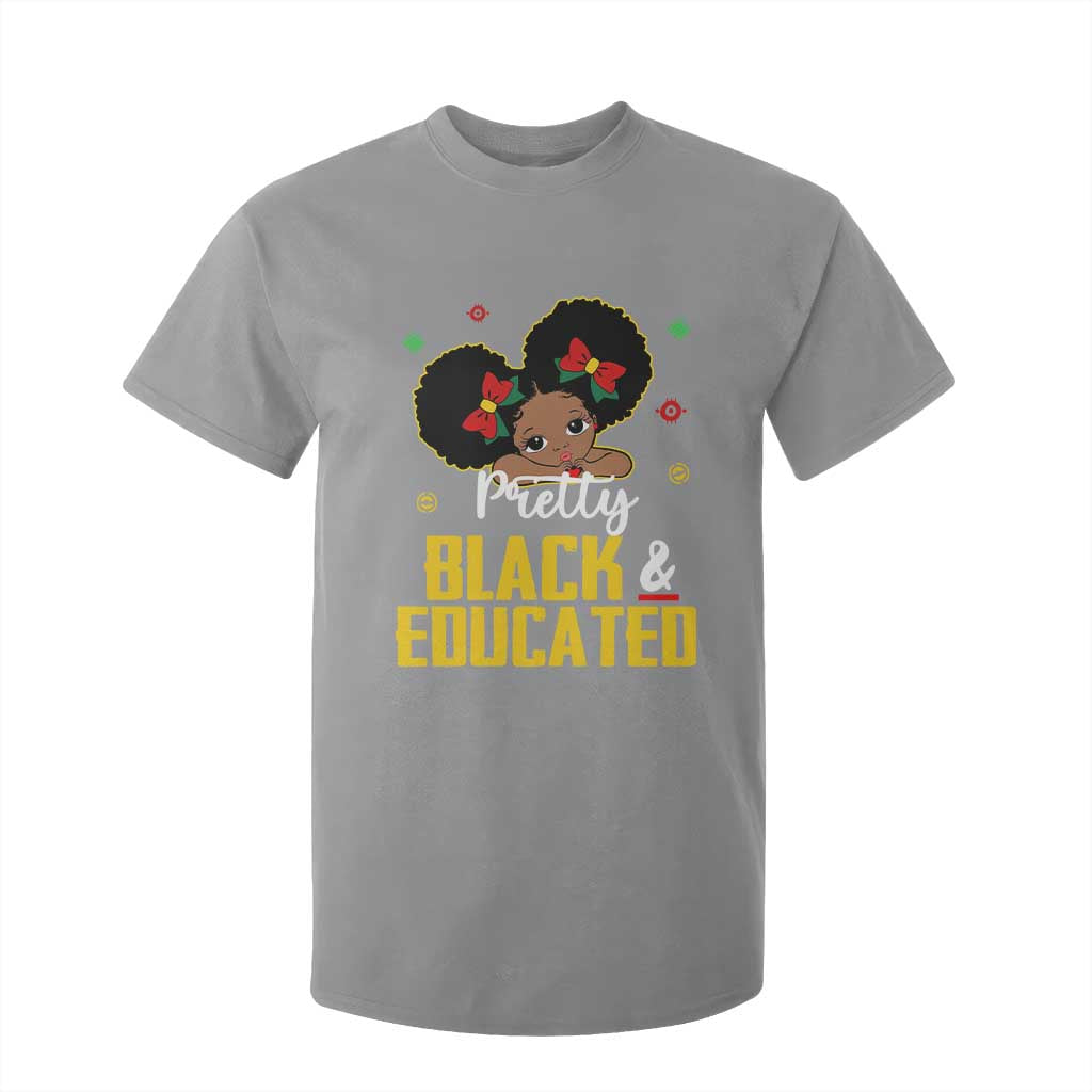 Black Pride T Shirt For Kid I Am The Strong African Queen Girl Pretty Black And Educated TS09 Sport Gray Print Your Wear