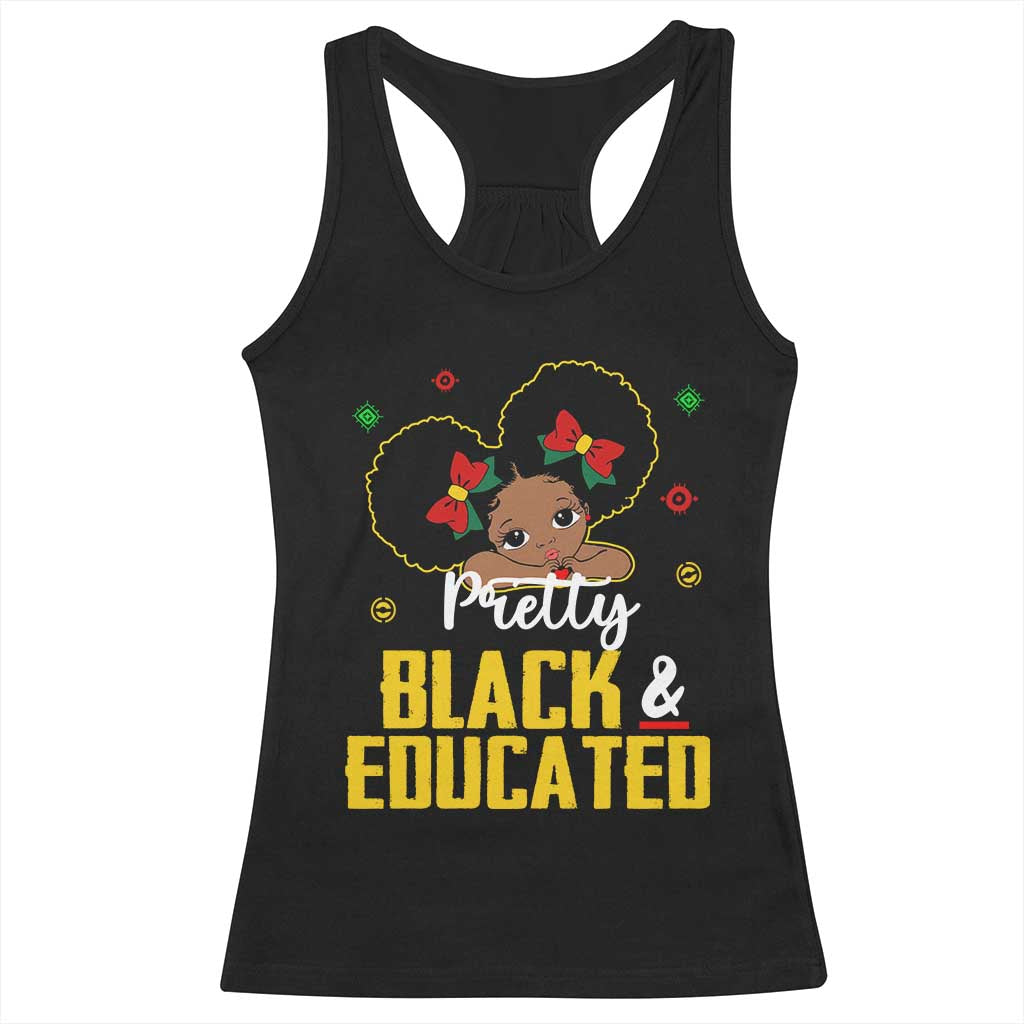 Black Pride Racerback Tank Top I Am The Strong African Queen Girl Pretty Black And Educated TS09 Black Print Your Wear