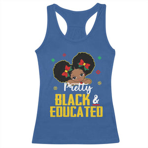 Black Pride Racerback Tank Top I Am The Strong African Queen Girl Pretty Black And Educated TS09 Royal Blue Print Your Wear