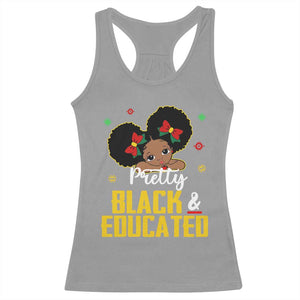 Black Pride Racerback Tank Top I Am The Strong African Queen Girl Pretty Black And Educated TS09 Sport Gray Print Your Wear