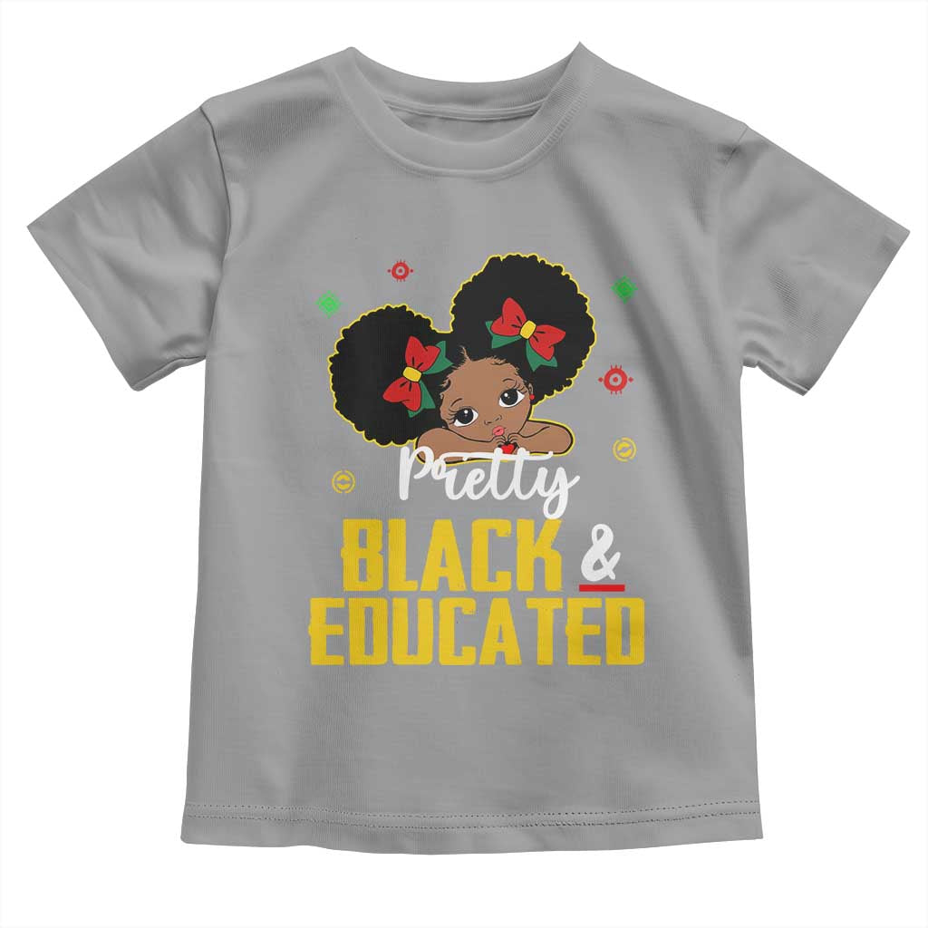 Black Pride Toddler T Shirt I Am The Strong African Queen Girl Pretty Black And Educated TS09 Sport Gray Print Your Wear