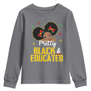 Black Pride Youth Sweatshirt I Am The Strong African Queen Girl Pretty Black And Educated TS09 Charcoal Print Your Wear