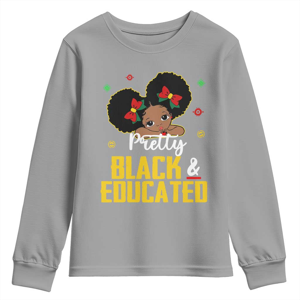 Black Pride Youth Sweatshirt I Am The Strong African Queen Girl Pretty Black And Educated TS09 Sport Gray Print Your Wear