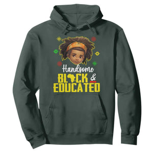 Handsome Black And Educated I Am The Strong African King Boy Hoodie TS09 Dark Forest Green Printyourwear