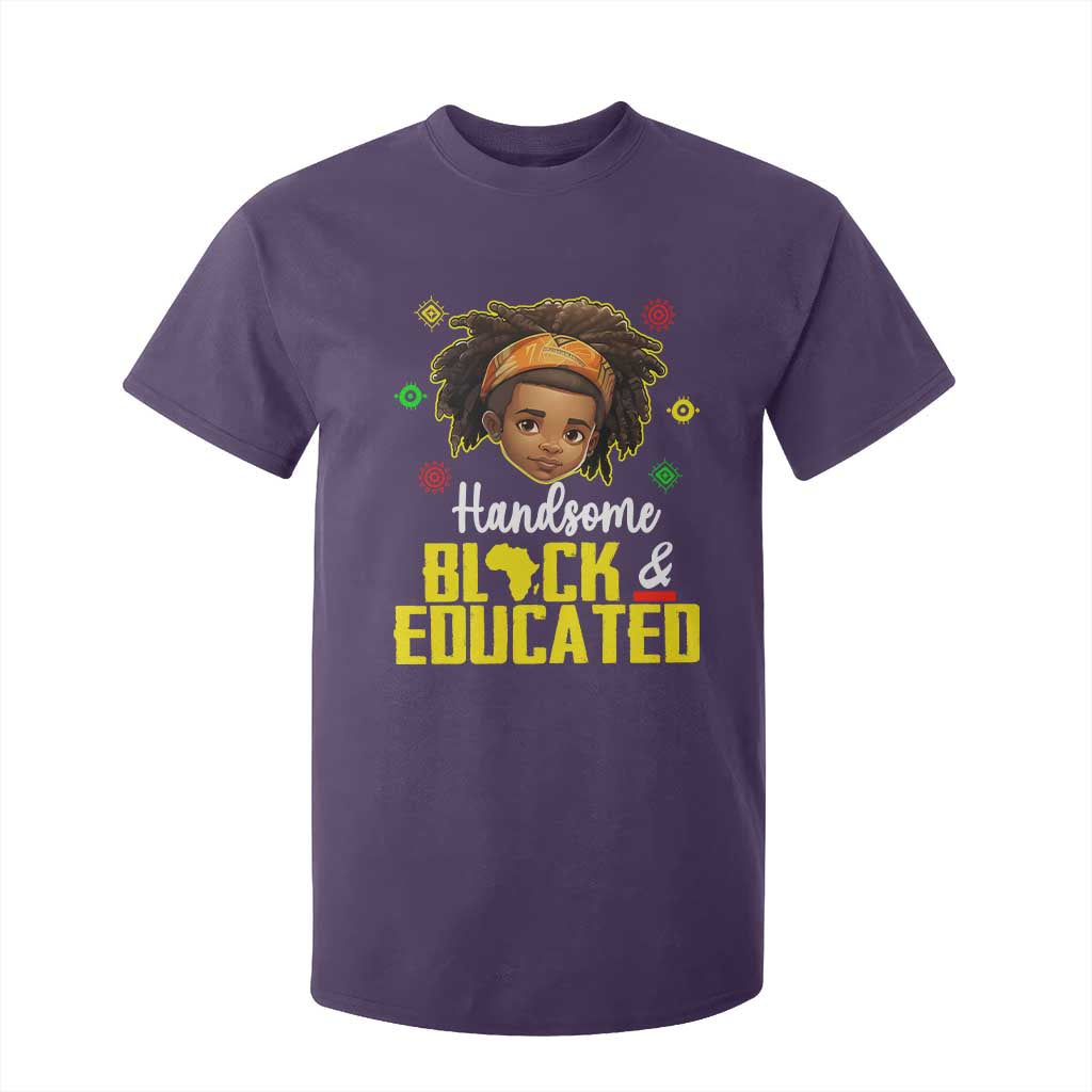 Black Pride T Shirt For Kid I Am The Strong African King Boy Handsome Black And Educated TS09 Purple Print Your Wear