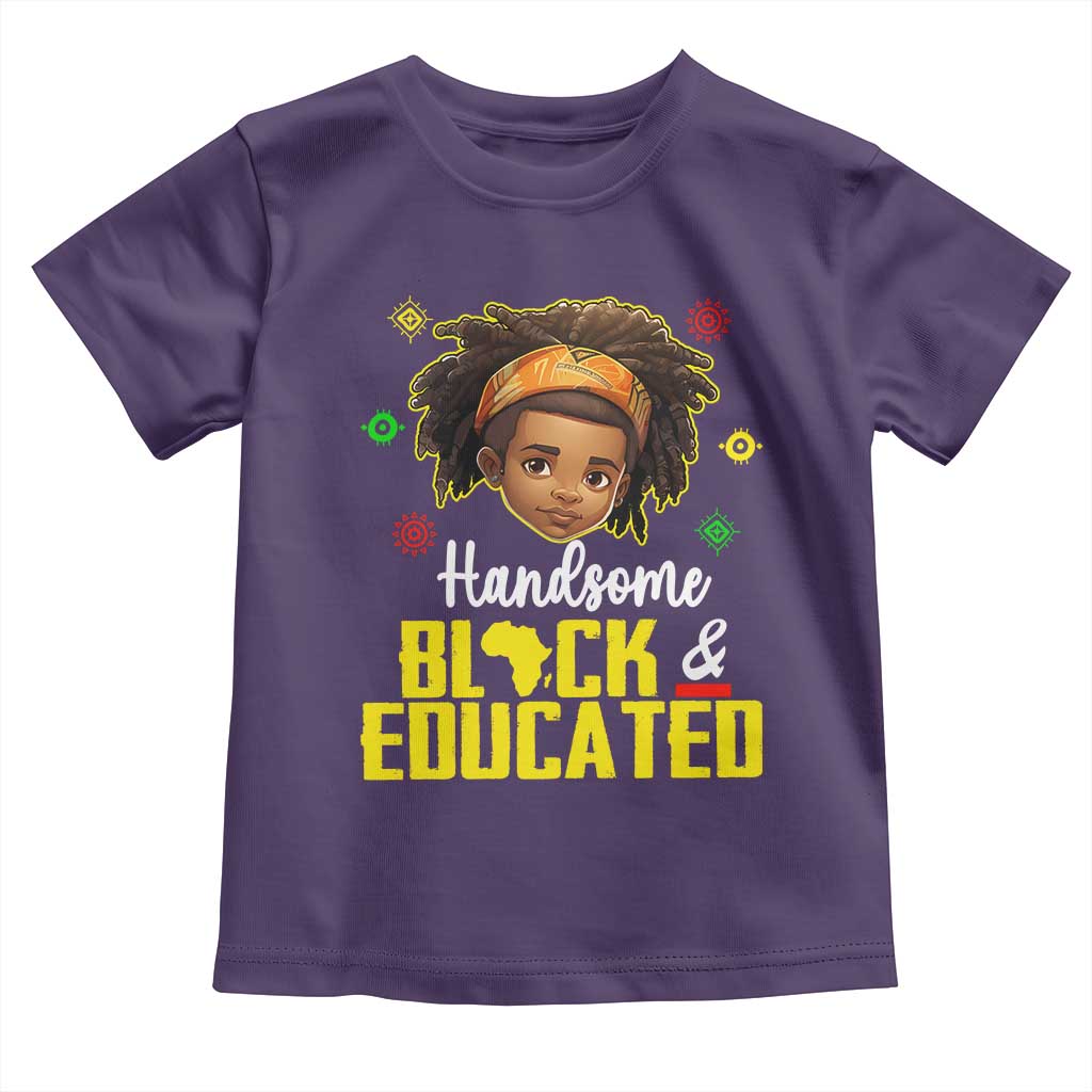 Black Pride Toddler T Shirt I Am The Strong African King Boy Handsome Black And Educated TS09 Purple Print Your Wear