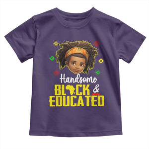 Black Pride Toddler T Shirt I Am The Strong African King Boy Handsome Black And Educated TS09 Purple Print Your Wear