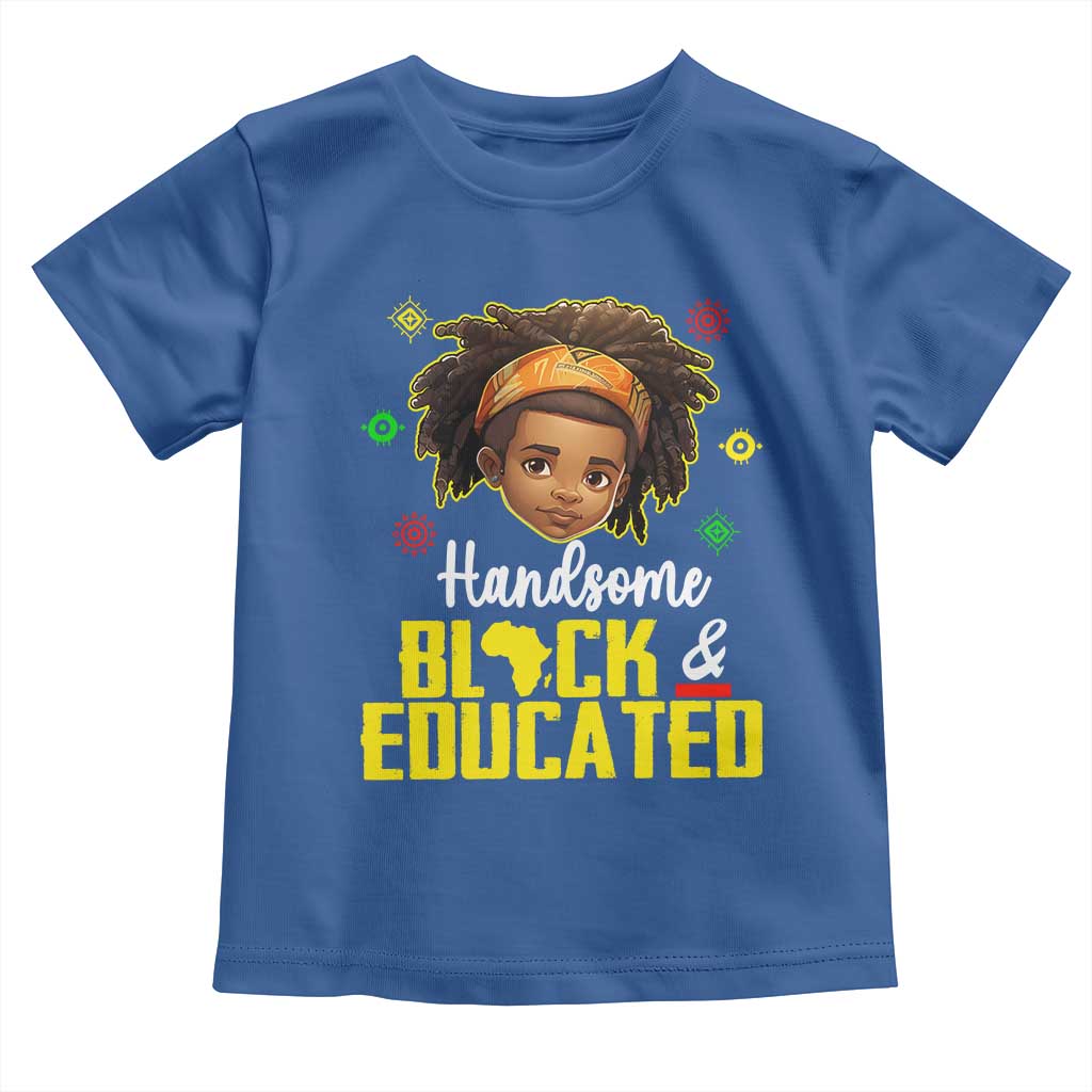 Black Pride Toddler T Shirt I Am The Strong African King Boy Handsome Black And Educated TS09 Royal Blue Print Your Wear