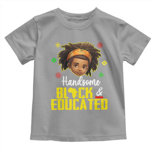 Black Pride Toddler T Shirt I Am The Strong African King Boy Handsome Black And Educated TS09 Sport Gray Print Your Wear