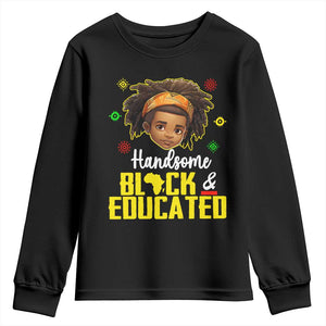 Black Pride Youth Sweatshirt I Am The Strong African King Boy Handsome Black And Educated TS09 Black Print Your Wear