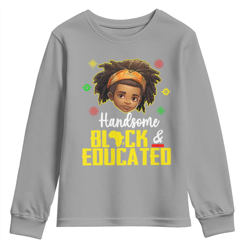Black Pride Youth Sweatshirt I Am The Strong African King Boy Handsome Black And Educated TS09 Sport Gray Print Your Wear