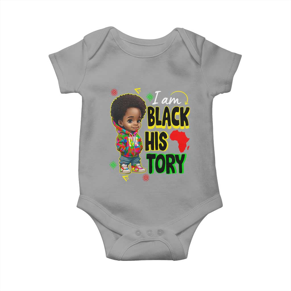 Handsome Kids Boys I Am Black History Month Baby Onesie TS09 Sport Gray Print Your Wear