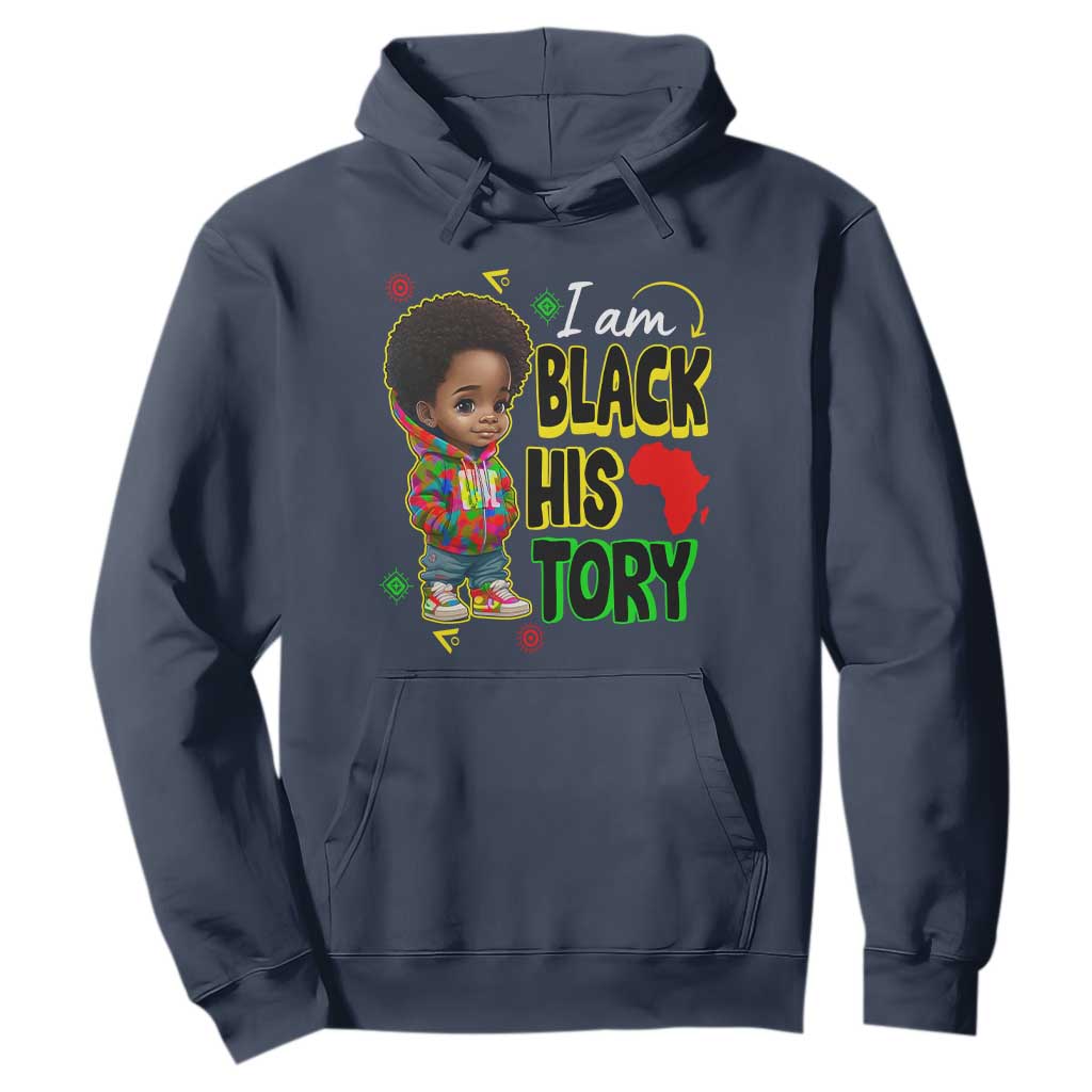 Handsome Kids Boys I Am Black History Month Hoodie TS09 Navy Printyourwear
