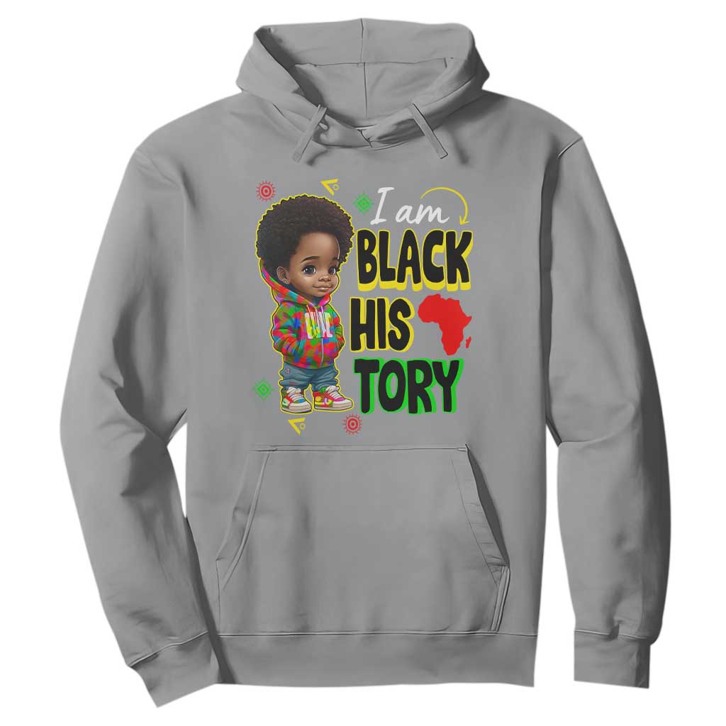 Handsome Kids Boys I Am Black History Month Hoodie TS09 Sport Gray Printyourwear