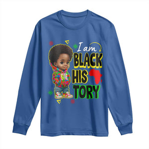 Handsome Kids Boys I Am Black History Month Long Sleeve Shirt TS09 Royal Blue Print Your Wear