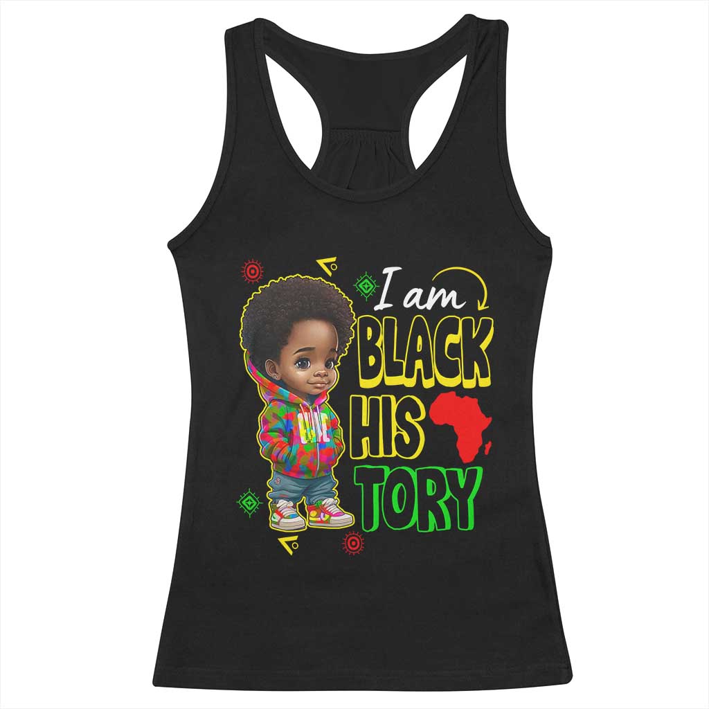 Handsome Kids Boys I Am Black History Month Racerback Tank Top TS09 Black Print Your Wear