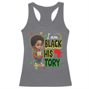Handsome Kids Boys I Am Black History Month Racerback Tank Top TS09 Charcoal Print Your Wear